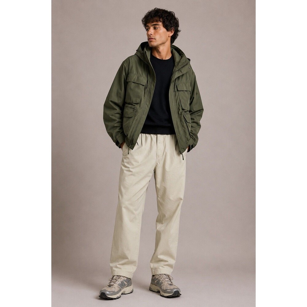 Rohan Men Sz 34x33 On Route Beige Pleated Pants Travel wear Gorpcore EUC